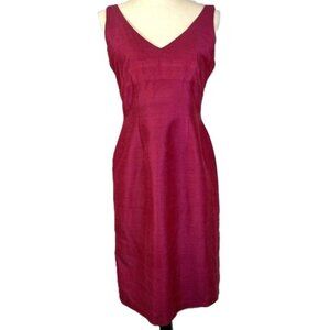 Elegant Vintage Fuschia Dress 100% Silk